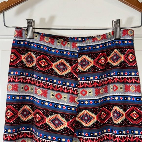 Fleece Lined Colorful Boho Leggings, Juniors Size 5 - Picture 7 of 10